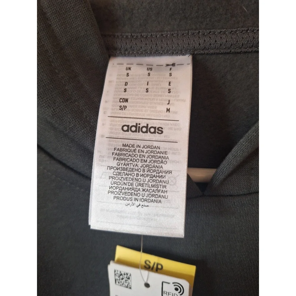 Adidas M Pocket Hoodie Mens Small GRESIX Grey Zippered Chest Pocket IY3369